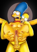 Slutty marge simpson masturbating when homer is out