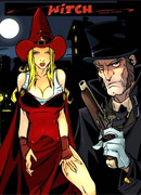 Hung brute fucks two witches