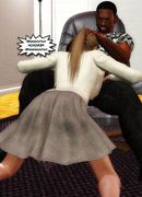 Sex hungry 3d cuties get seduced by black guy and willingly blowing their hard dicks.
