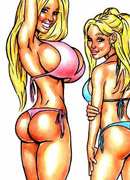 These white cartoon babes are real pro in black peckers sucking and fucking.