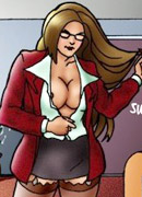 Hot interracial fucking cartoon with cool group sex at the party