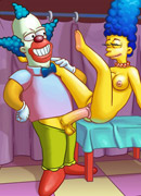 Sexy marge gets fucked hard by horny clown