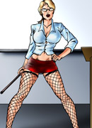 This super hero chick gets horny when see big black guy with an enormous tool
